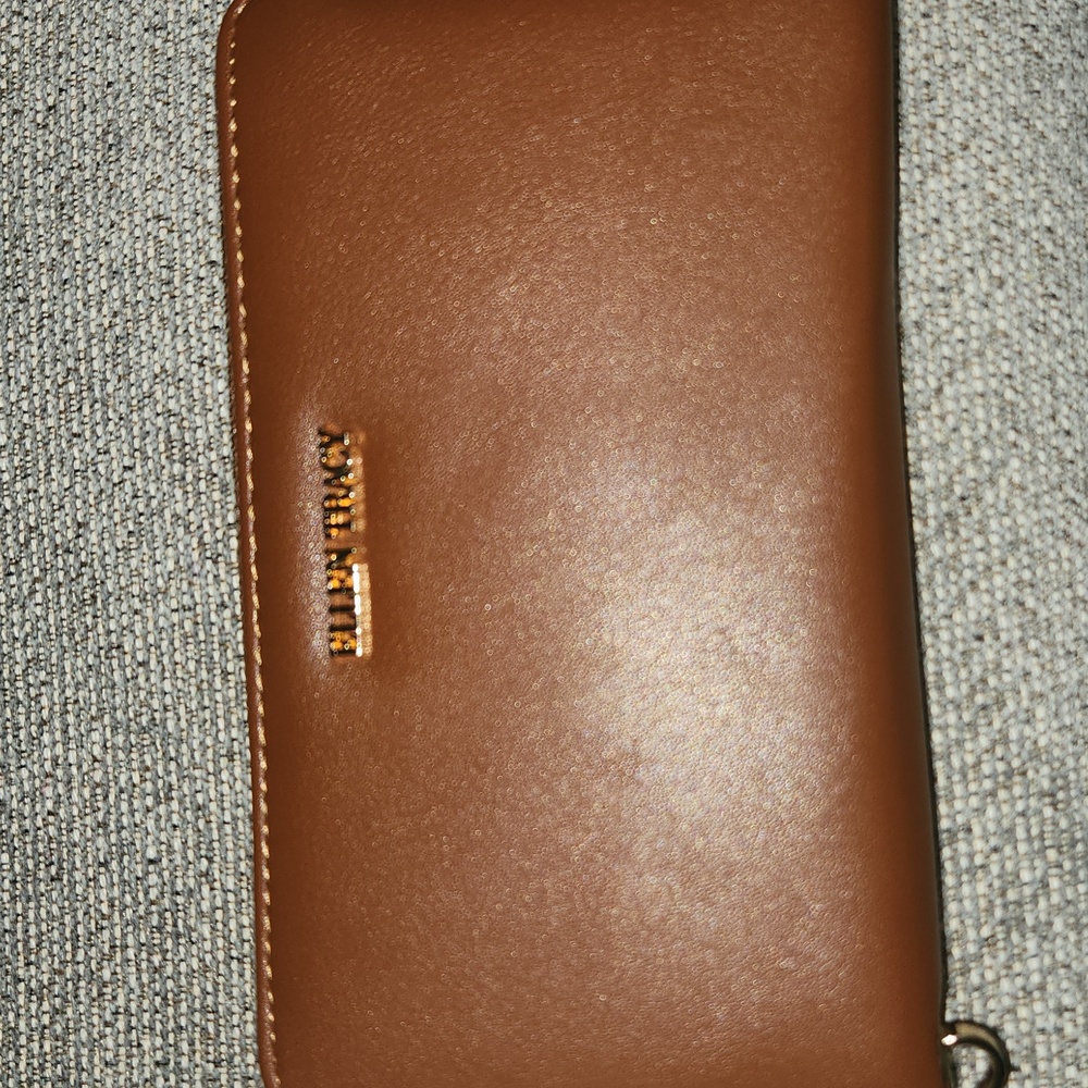 Ellen Tracy Tan Zip Around Clutch With Wristlet Wallet